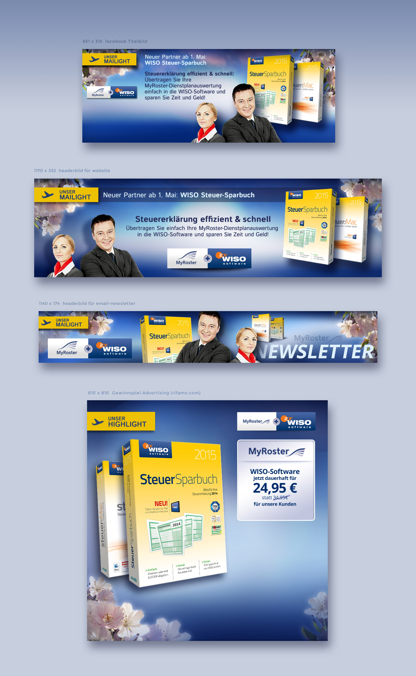 MyRoster Banner, Webgrafiken